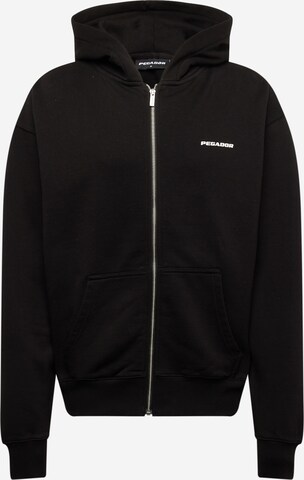 Pegador Zip-Up Hoodie in Black: front