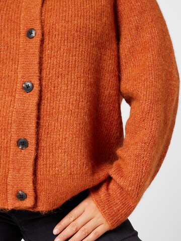 Selected Femme Curve Knit cardigan in Orange