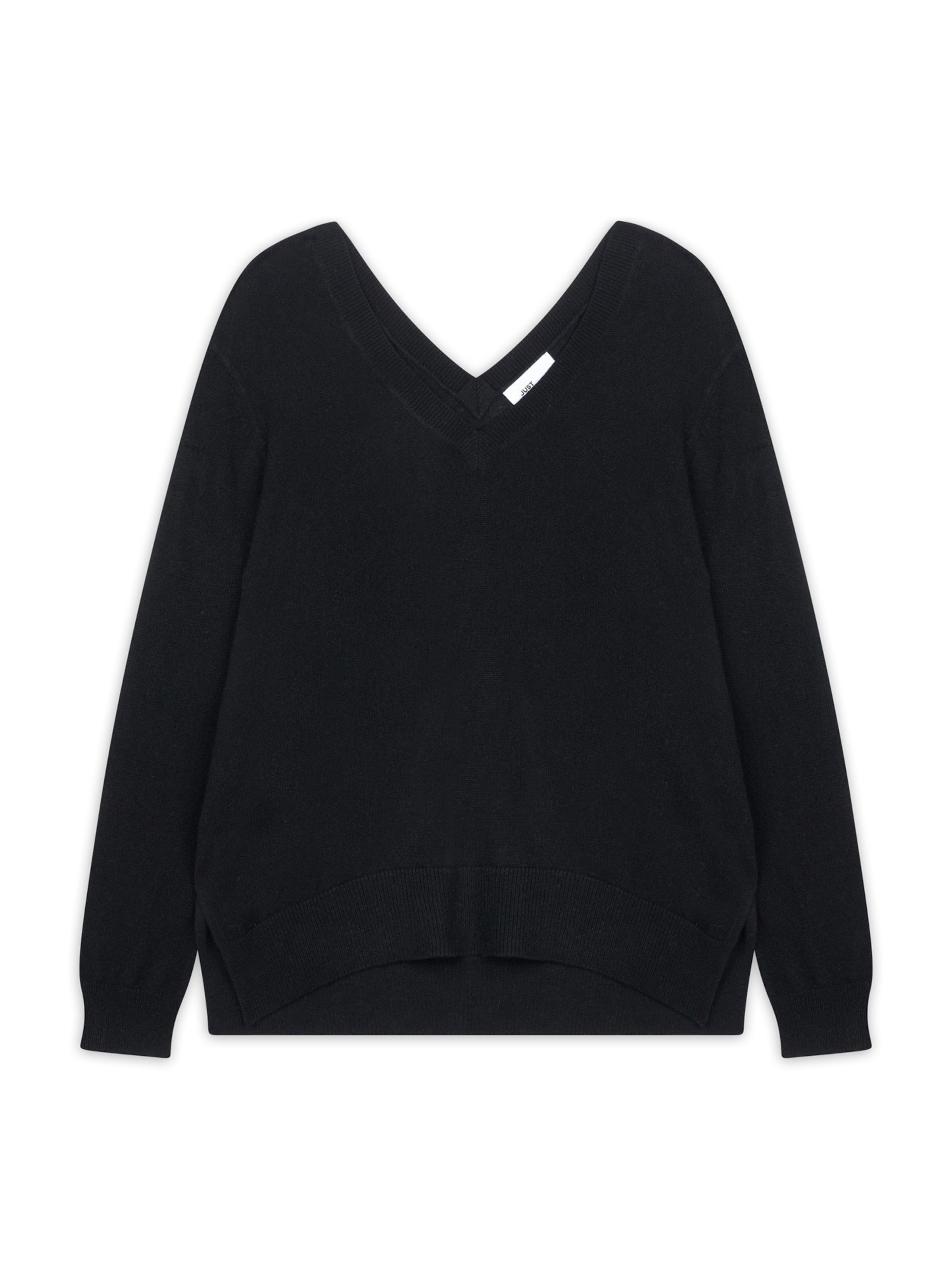 JUST CASHMERE Sweater 'Opal' in Black: front