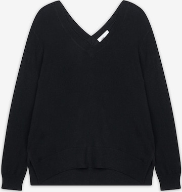 juoda JUST CASHMERE Megztinis 'Opal': priekis