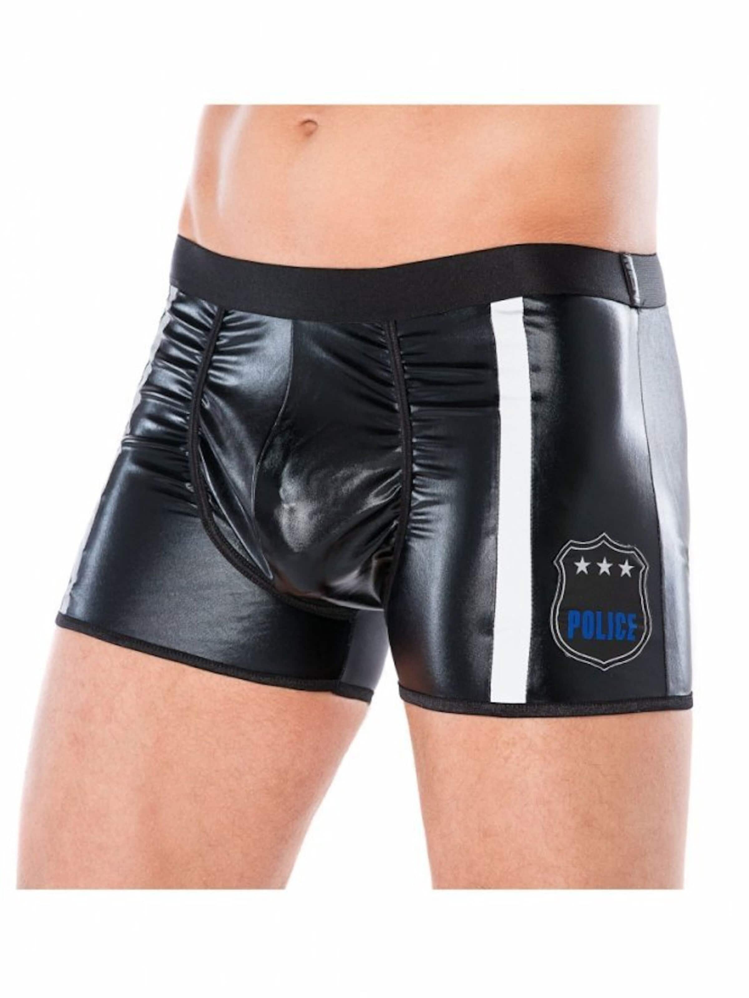 Andalea Boxer shorts 'Polizist' in Black: front