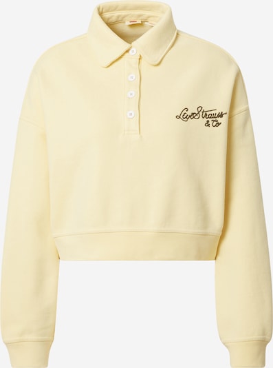 LEVI'S Sportisks džemperis 'GRAPHIC CROPPED STEVIE YELLOWS/ORANGES', krāsa - gaiši dzeltens / melns, Preces skats