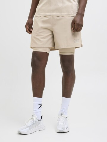 JACK & JONES Regular Sports trousers in Grey: front