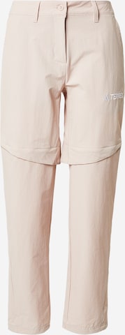 Regular Pantalon outdoor ADIDAS TERREX en beige : devant