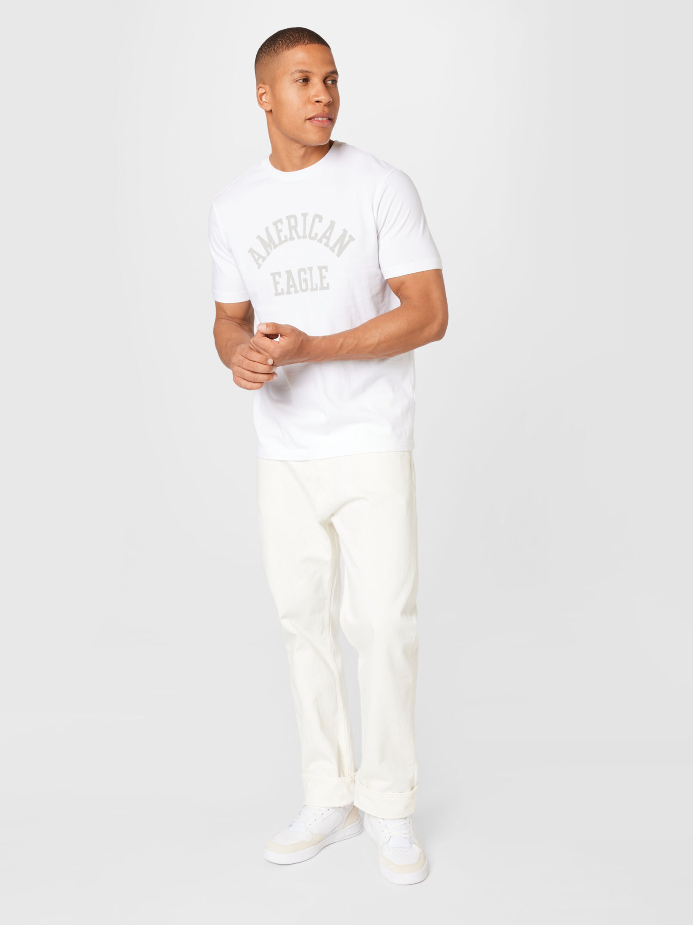 Männer Große Größen American Eagle T-Shirt in Weiß - ME45546 Männer Große Größen American Eagle T-Shirt in Weiß - ME45546