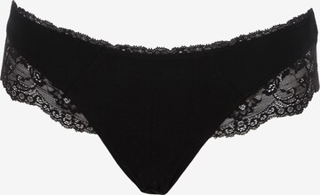 SugarShape Thong 'Jet' in Black: front