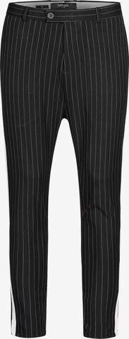 behype Tapered Chino Pants 'Madrid' in Black: front