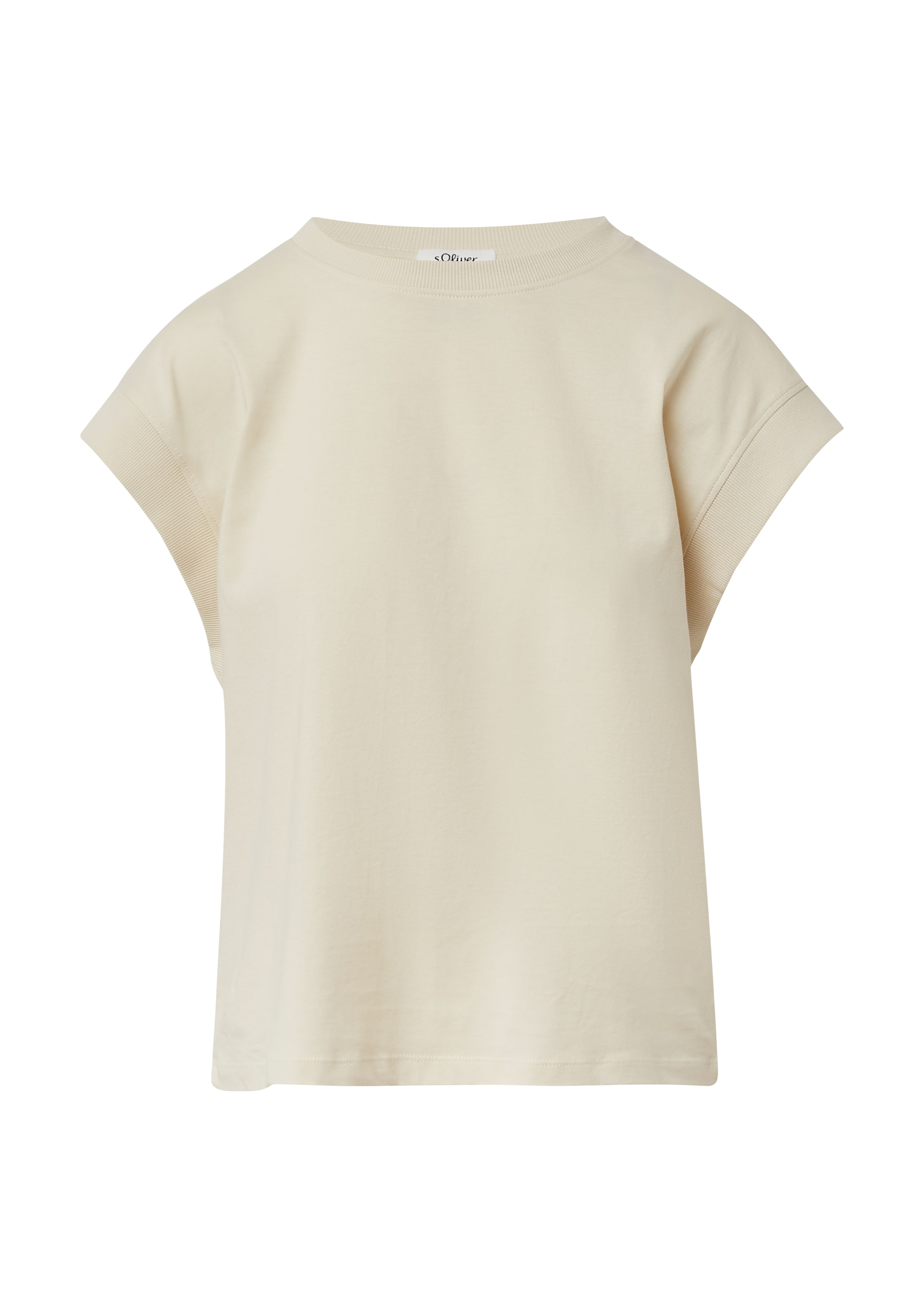s.Oliver Μπλουζάκι σε μπεζ: μπροστά