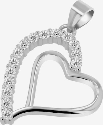 Akzent Pendant '"Poppy" aus 925 Sterlingsilber, rhodiniert, langlebig' in Silver: front