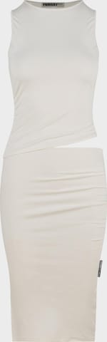 Abito 'TALIA DRESS BROWN' di FEMSSY in bianco: frontale