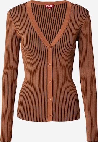 Staud Knit Cardigan 'CARGO' in Brown: front