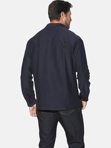 Jan Vanderstorm Comfort fit Overhemd ' Knutgard ' in Blauw