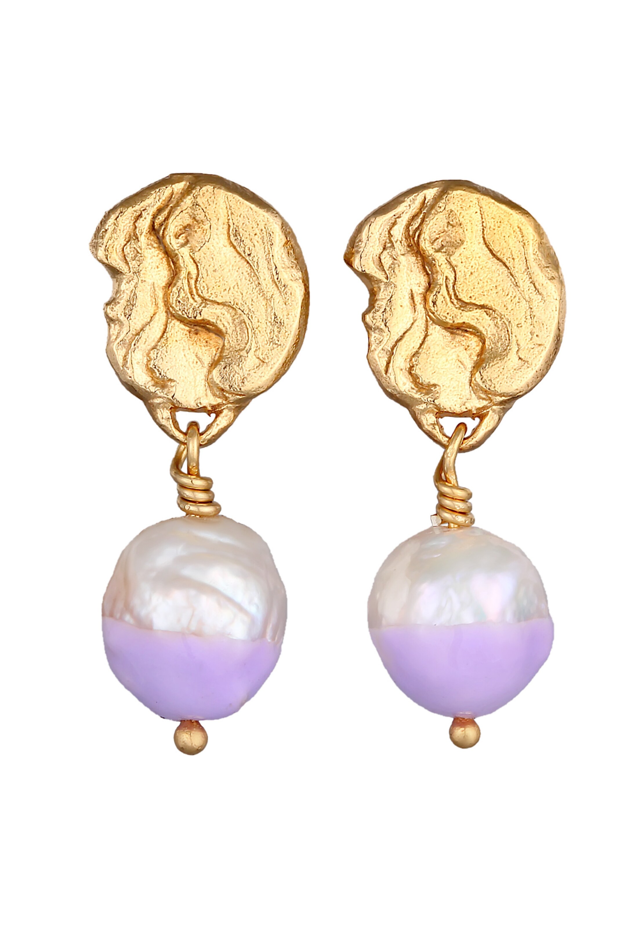 Boucles d'oreilles Haze&Glory en or : devant