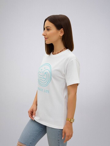LEAFLETIC Shirt 'Leafletic Women’s T-Shirt'‌‌‌‌‌‌‌‌ in Weiß