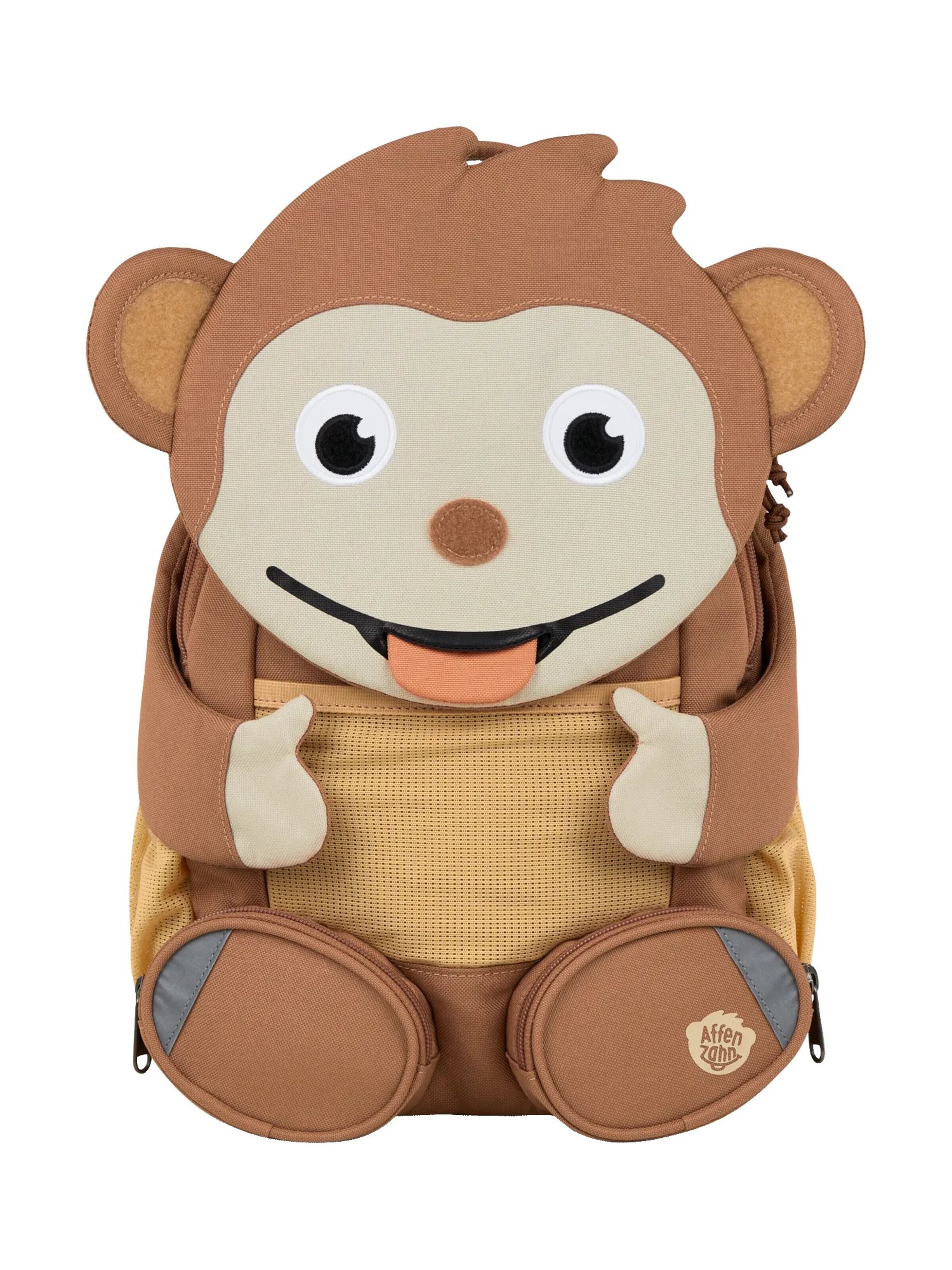 Affenzahn Backpack 'Großer Freund' in Brown: front