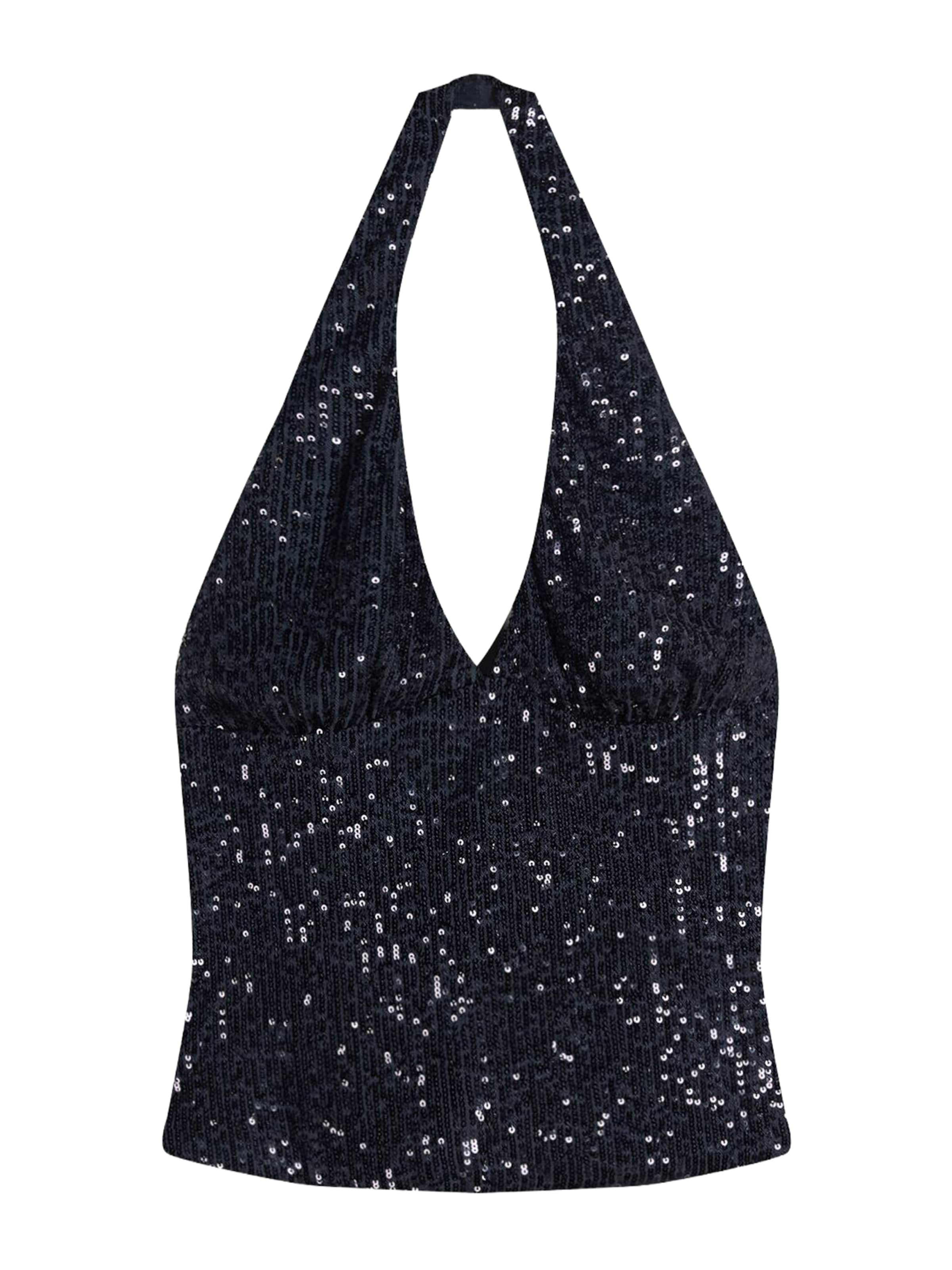 Bershka Top – modrá: přední strana