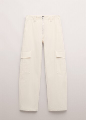 MANGO Regular Cargohose in Beige