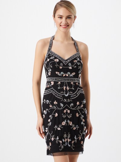Rochie de cocktail Hailey Logan pe roz pastel / negru / argintiu, Vizualizare model