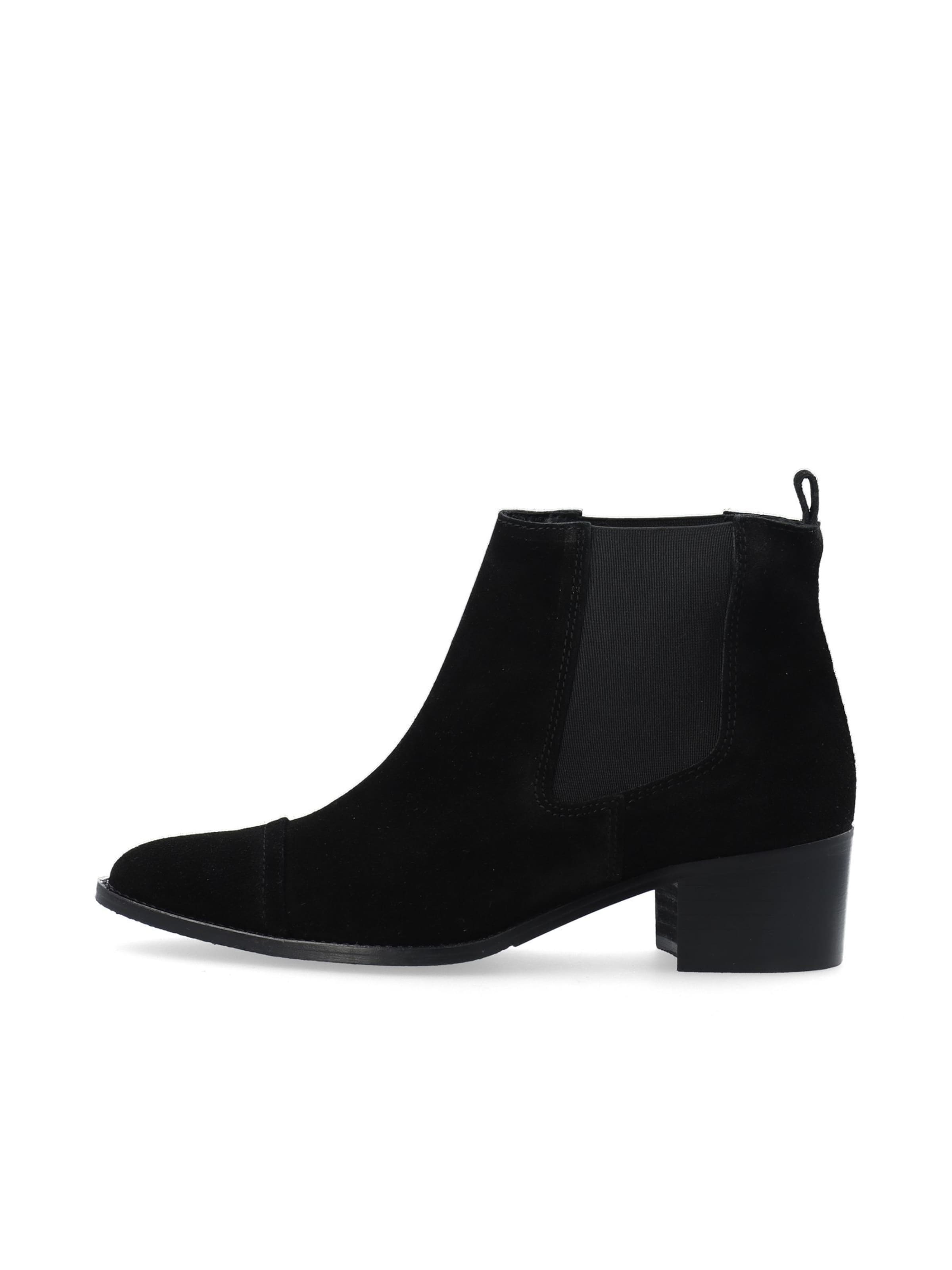 Bianco - Botas chelsea 'Carol' em preto: frente