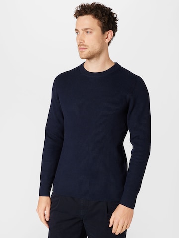 JACK & JONES Sweater 'Perfect' in Blue: front