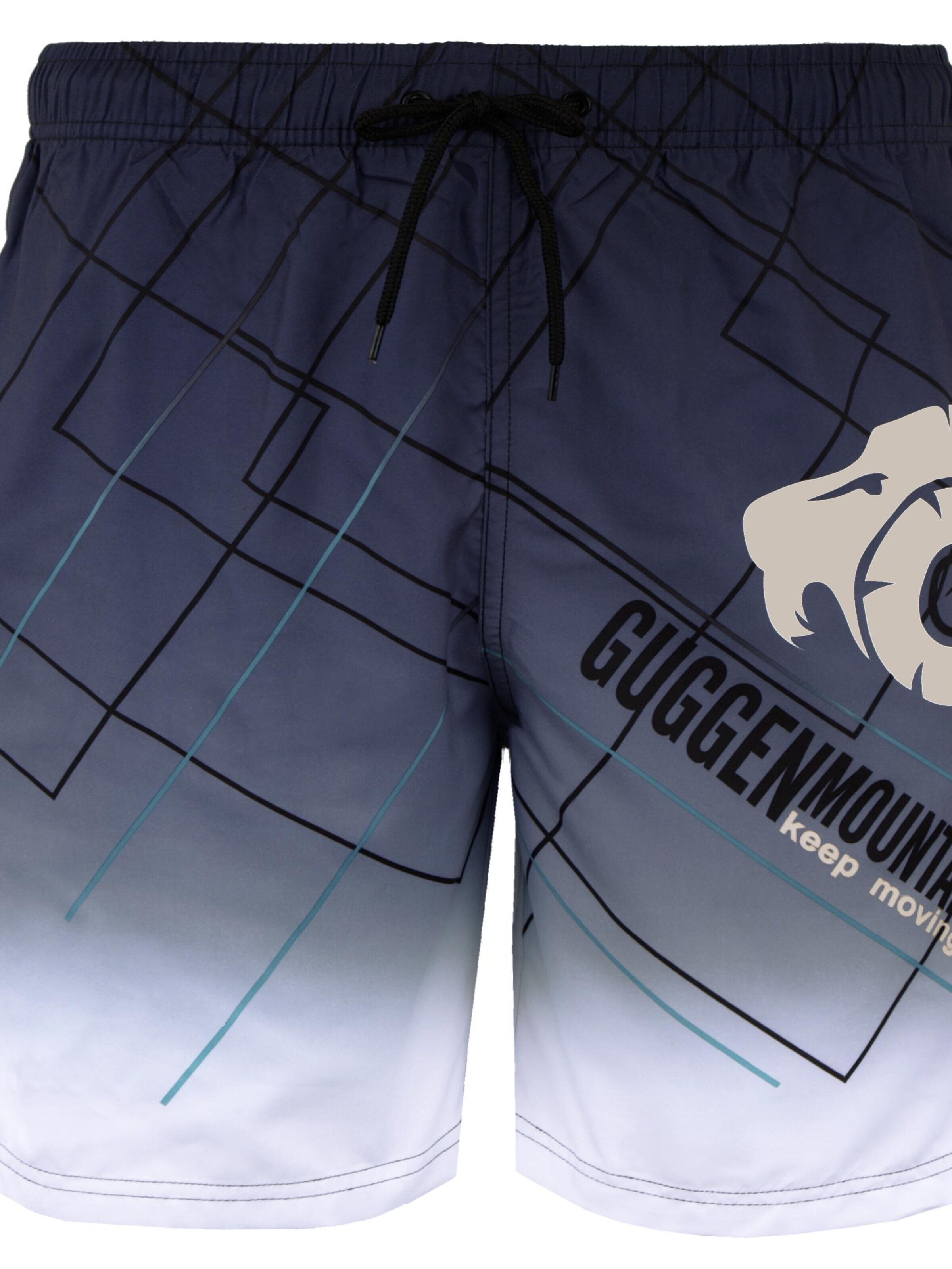Guggen Mountain Badeshorts 'Boardshorts B2'‌‌‌‌‌‌‌‌‌‌ in Schwarz