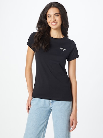 T-shirt 'Slim Tee' HUGO Red en noir : devant