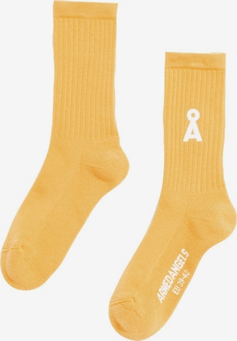 Chaussettes 'SAAMUS BOLD' ARMEDANGELS en jaune : devant