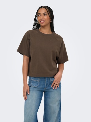 Sweat-shirt 'ONLOfelia' ONLY en marron : devant