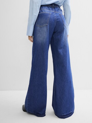 bonprix Wide leg Jeans in Blauw