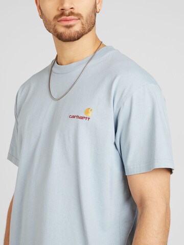 Carhartt WIP Tričko 'American Script' – modrá