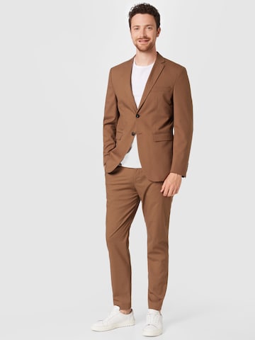 SELECTED HOMME - regular Traje en marrón: frente