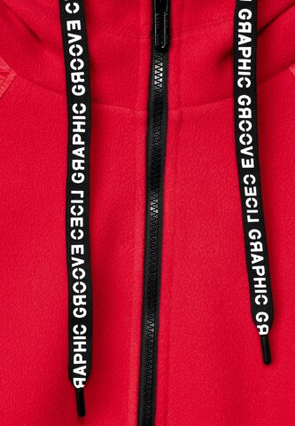 CECIL Fleece jas in Rood