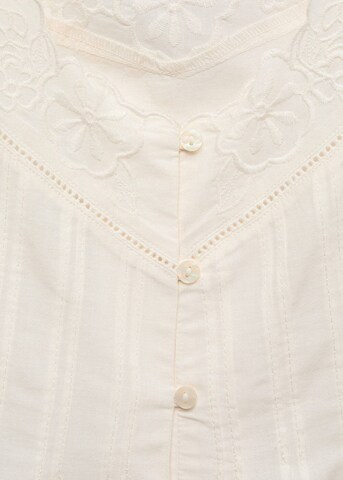MANGO Bluzka 'bord' w kolorze biały