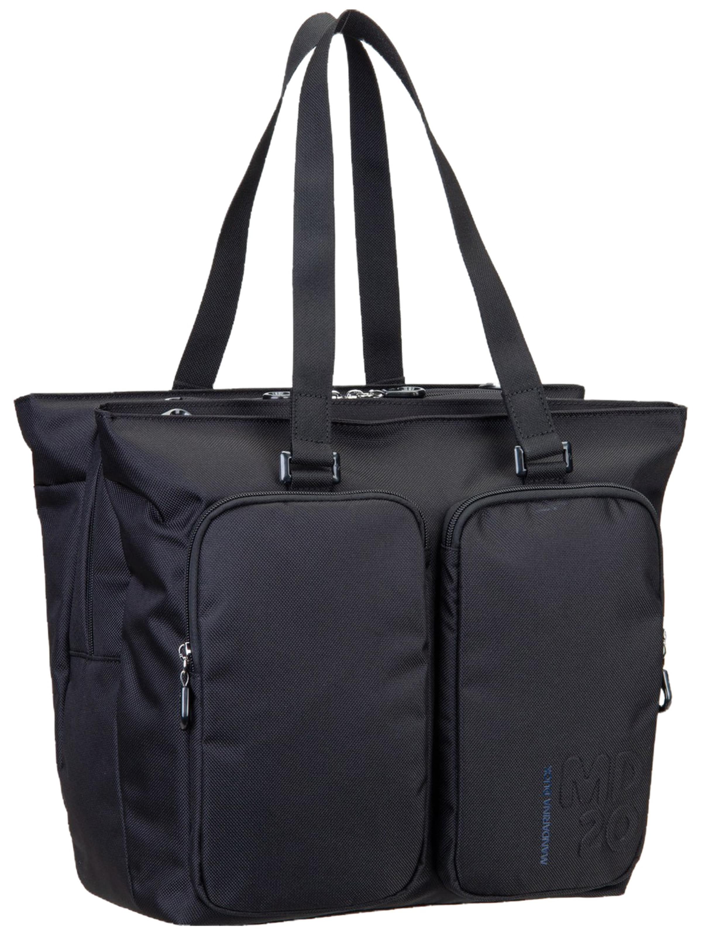MANDARINA DUCK Shopper ' MD20 Double Zip QMT73 ' in Black: front
