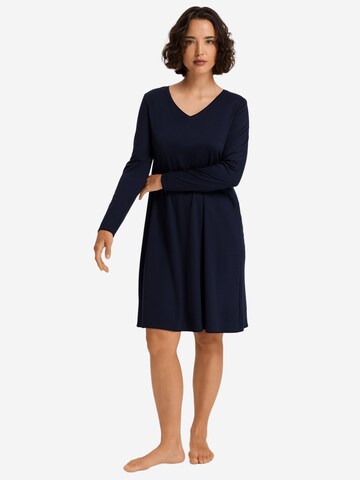 Hanro Nightgown 'Cotton Silk' in Blue