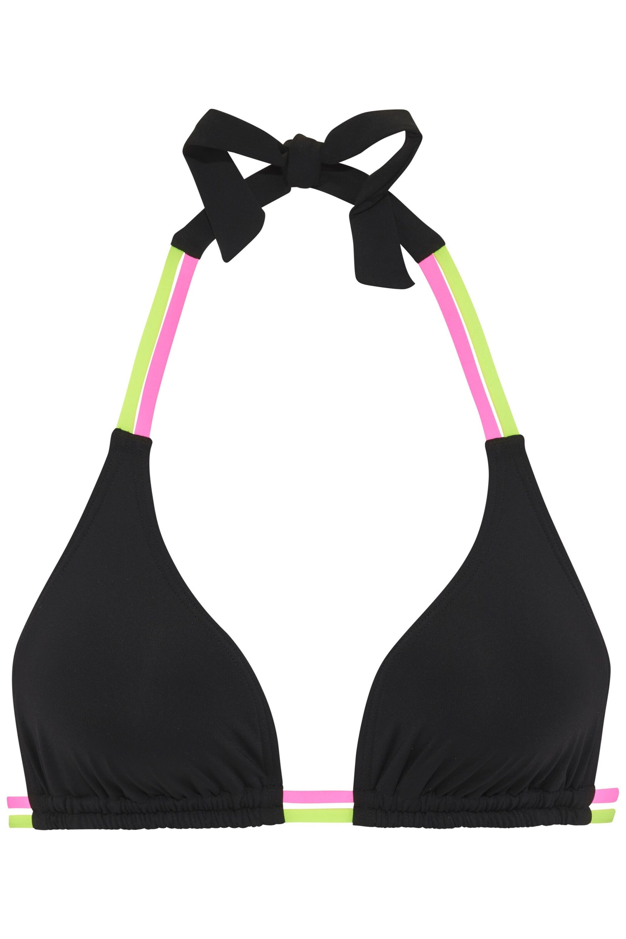 BUFFALO Triangle Bikini Top in Black: front