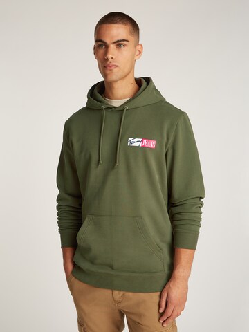 Tommy Jeans Mikina - Zelená: predná strana