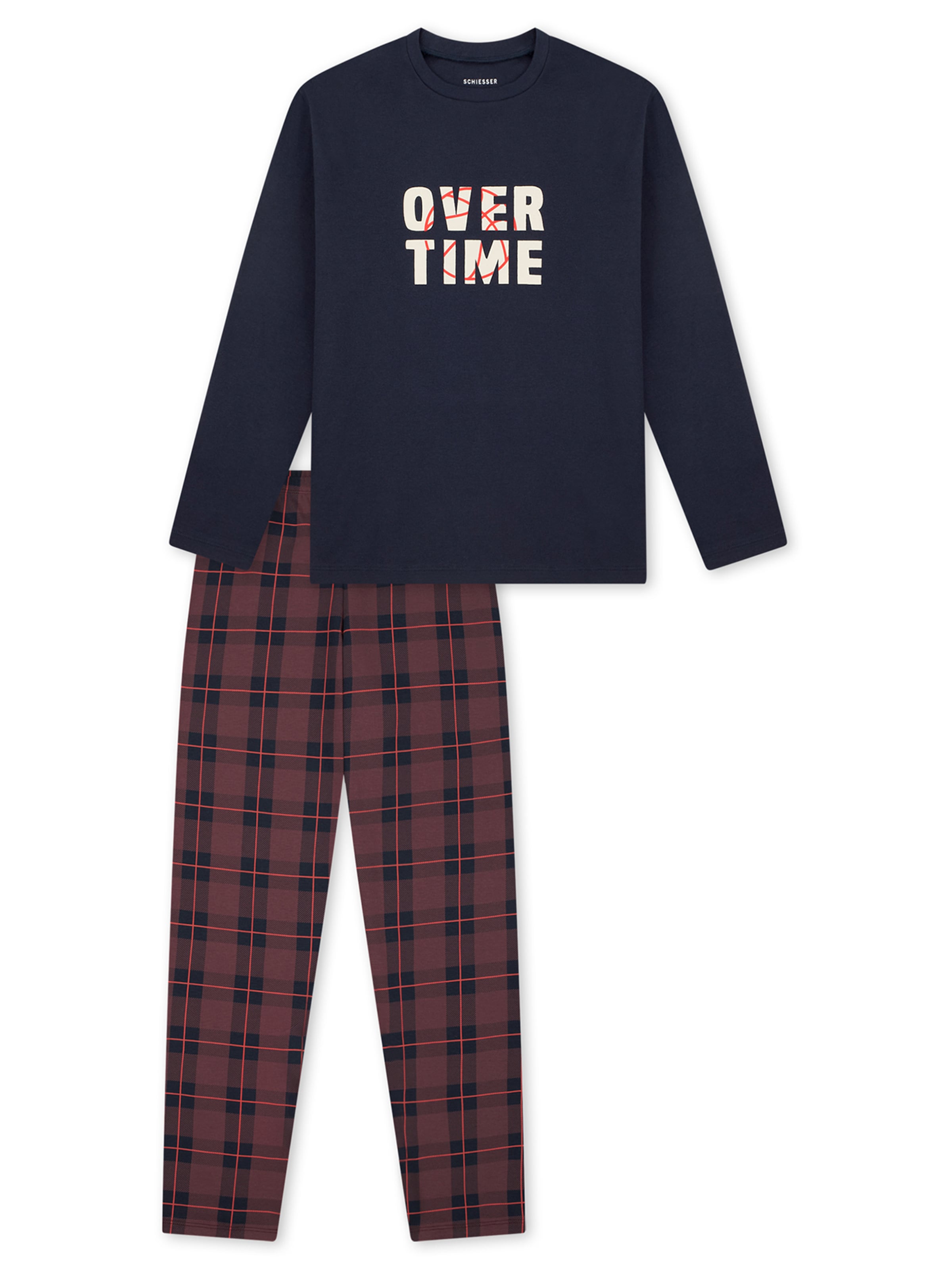 SCHIESSER Nachtkledij ' Nightwear ' in Blauw: voorkant