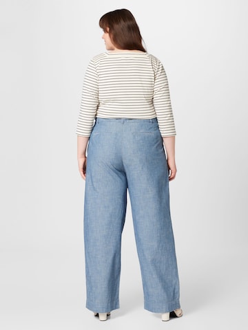 Wide leg Pantaloni con pieghe 'JOIREYDA' di Lauren Ralph Lauren Plus in blu