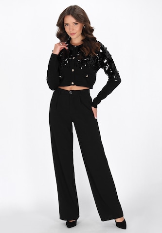 faina Gebreid vest 'Fashion Look' in Zwart