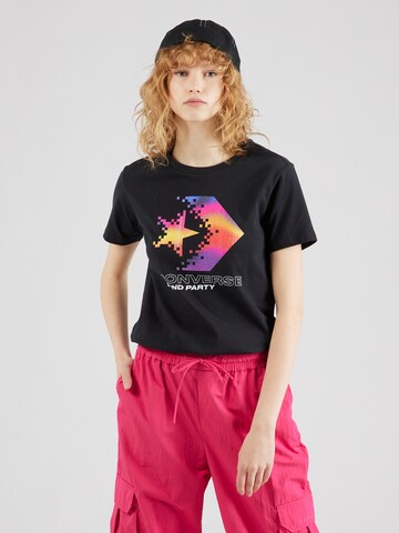 T-shirt 'STAR CHEVRON' CONVERSE en noir : devant