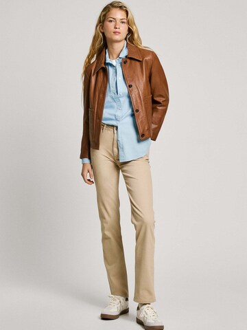 Pepe Jeans Slim fit Trousers 'Tessa' in Brown