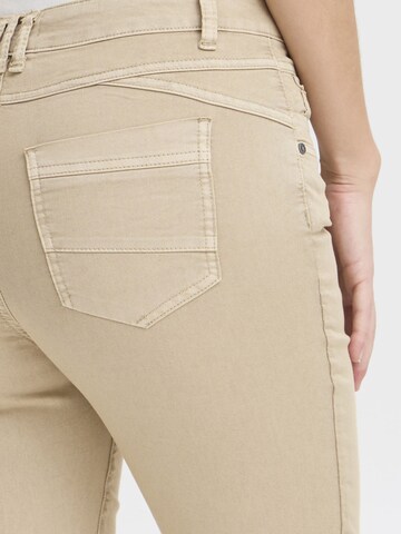 PULZ Jeans Skinny Trousers ' PZROSITA ' in Beige