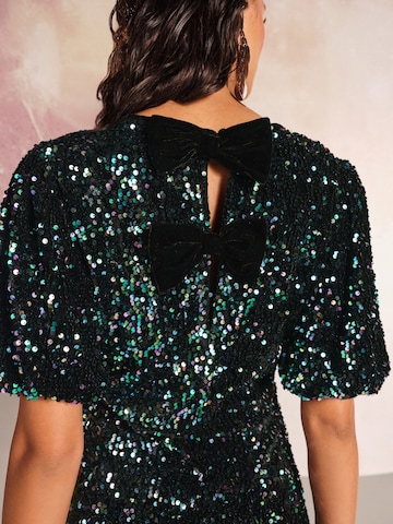 Robe love & roses en bleu