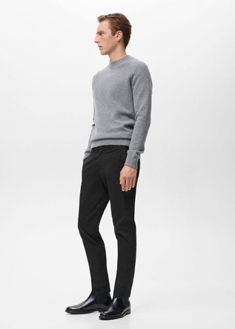 MANGO MAN Tapered Chino Pants 'Prato' in Black
