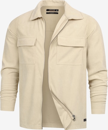 INDICODE JEANS Tussenjas 'Nemoto' in Beige: voorkant