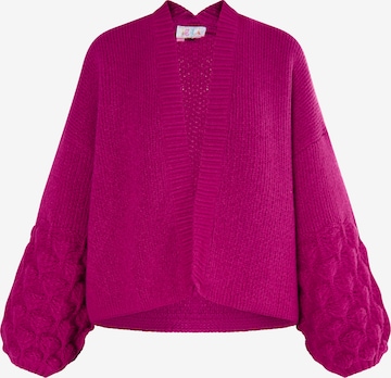 Cardigan IZIA en rose : devant