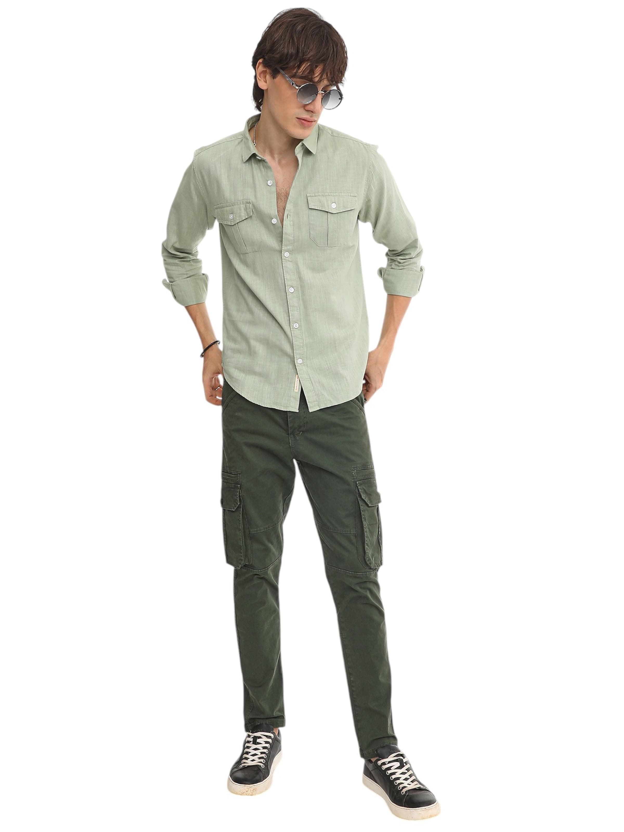 Campus Sutra Regular fit Skjorta 'Tiffani' i grön