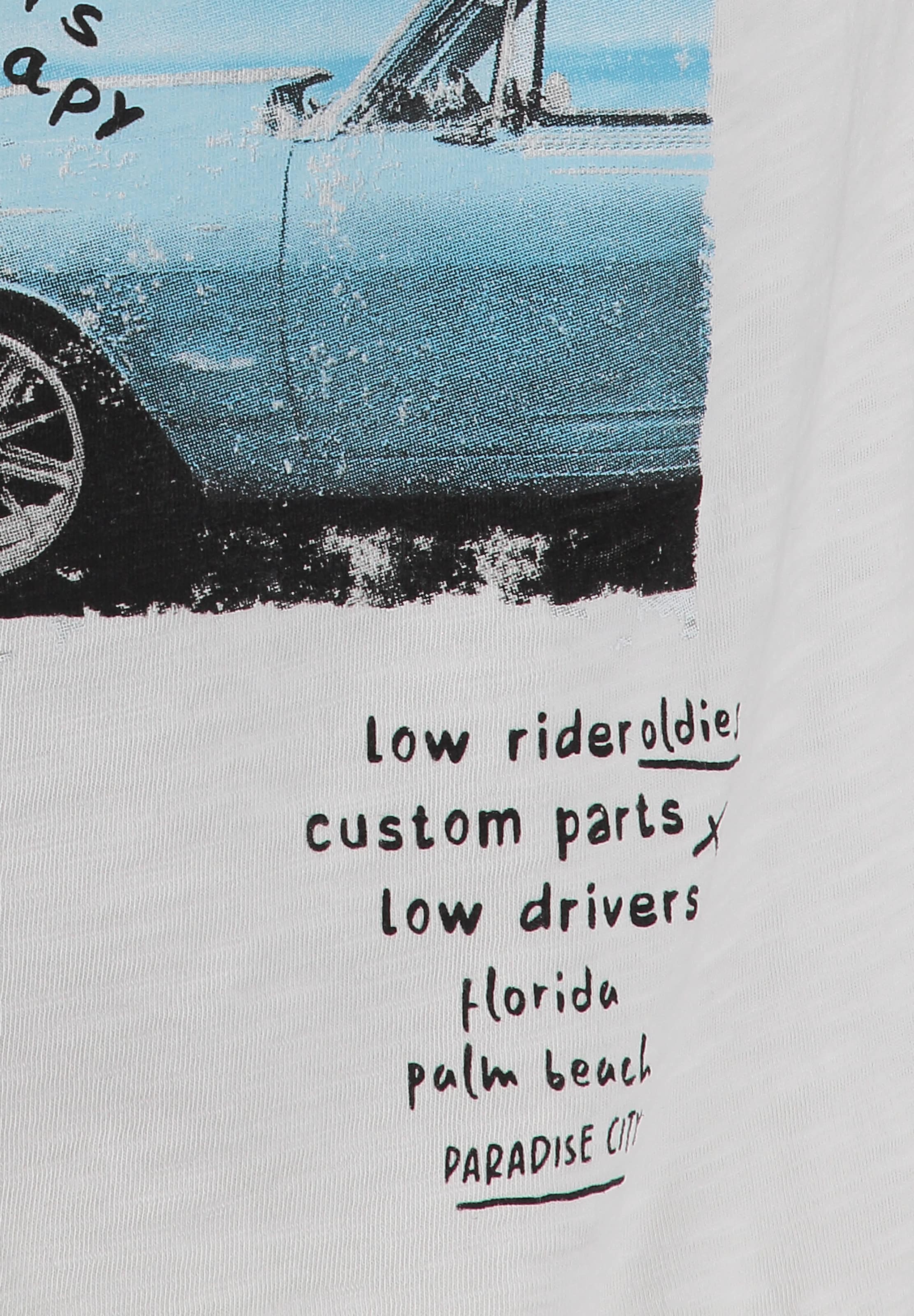 Key Largo Μπλουζάκι 'WEST SIDE' σε λευκό