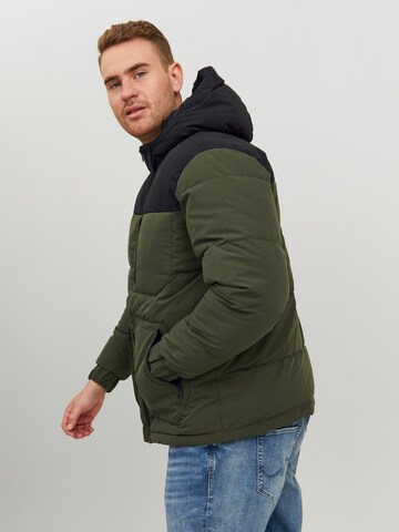 Jack & Jones Plus Winter Jacket 'OTTO' in Green